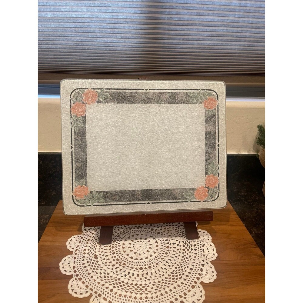 CorningWare Silk & Roses Counter-Saver Cutting Board